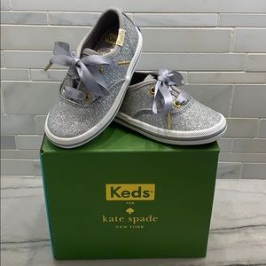 Kate Spade Champion Glitter Silver Keds